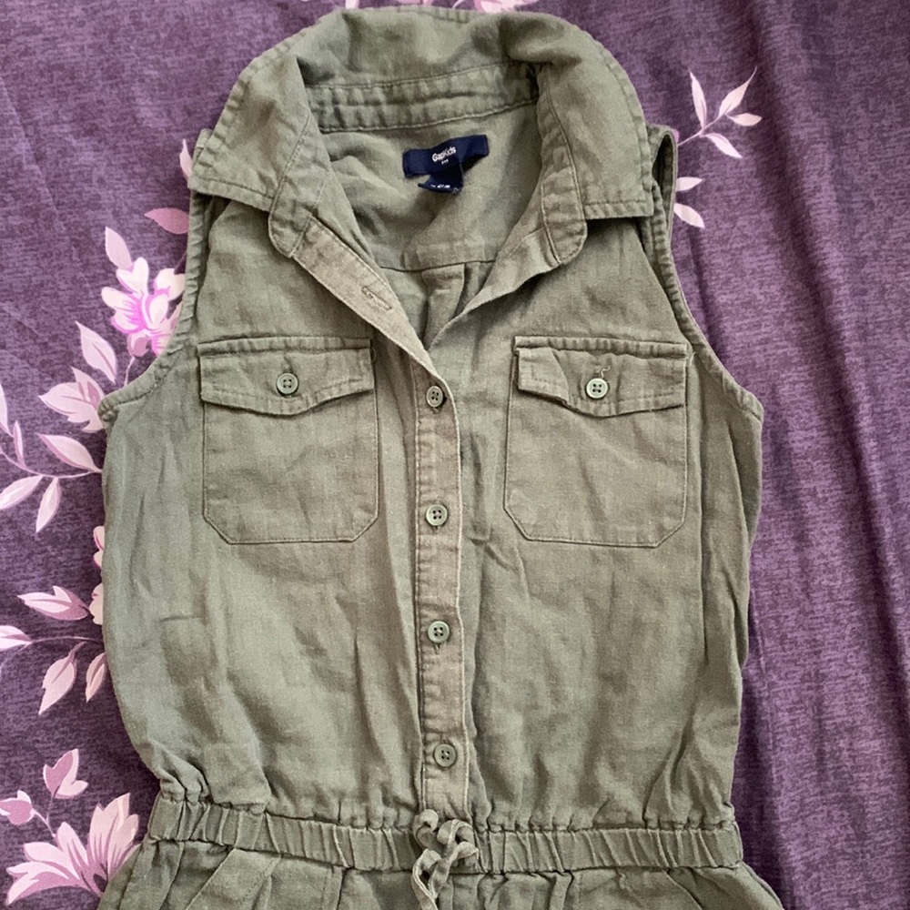Army Green Gap Romper size M Big Girls